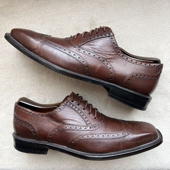Mezlan Brown Leather Wingtip Dress Oxford Shoes Men\'s 9.5 Work Business Designer main image 10